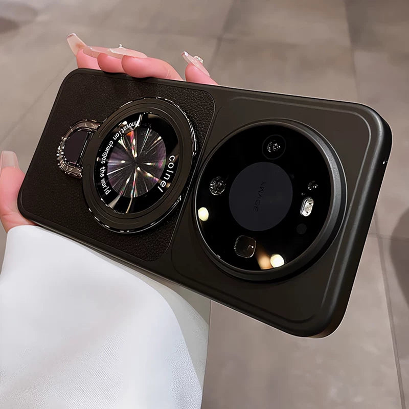 Lychee dəri toxuması Huawei mate80 mobil telefon qutusu üçün uyğundur mate80promax maqnit kəmər mötərizəsi mate60pro qoruyucu örtük yeni m70 hər şey daxil anti-düşmə Honor magic8 shell yaşlı qadınlar