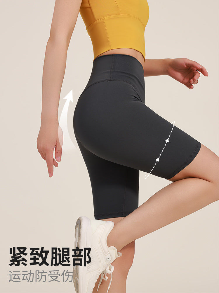 maxrun jelly yapışqanlı fitness şortu qadınların yüksək bel kalçası tez quruyan idman yoga beş nöqtəli şalvar qaçış və velosiped şalvarları yay