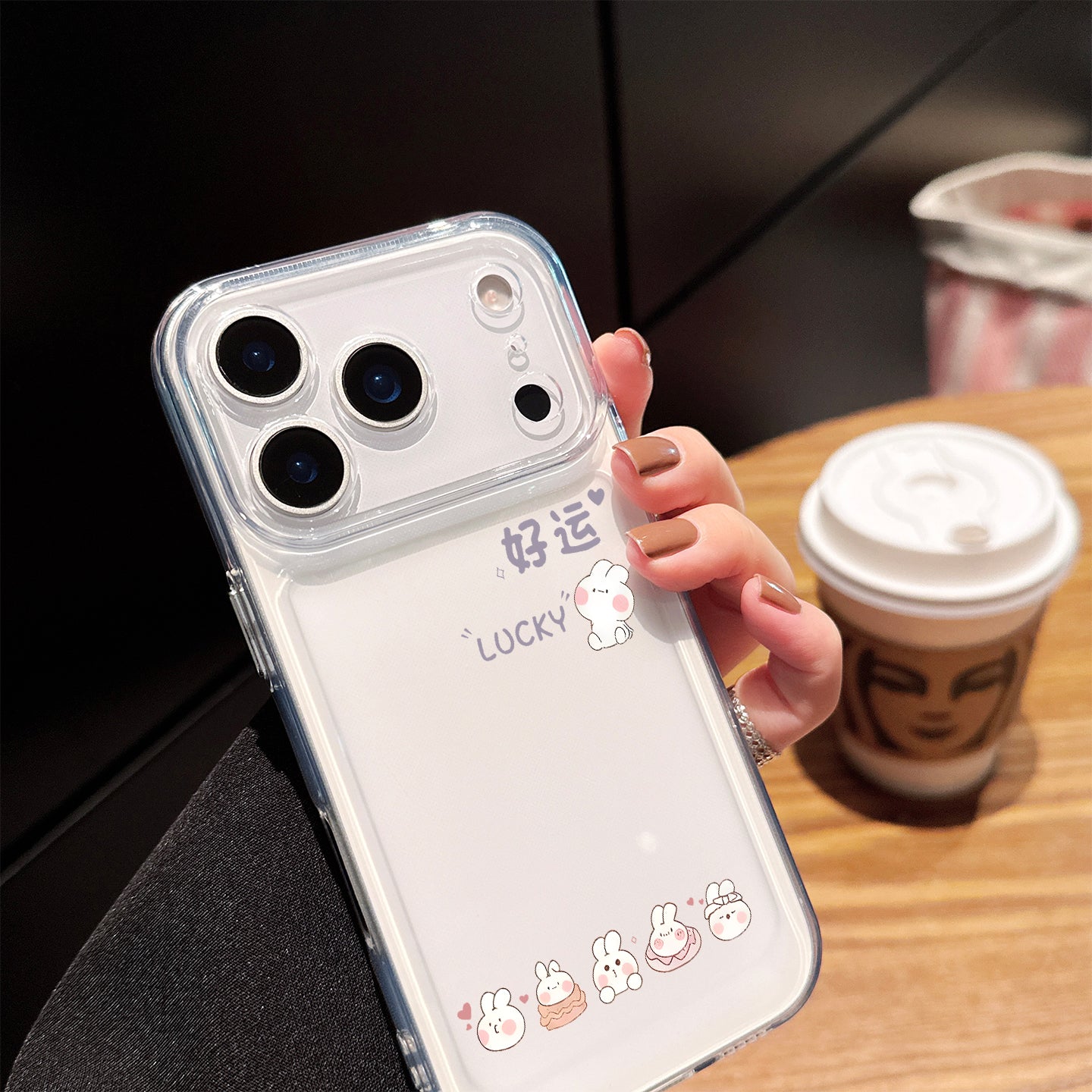 Apple 17promax mobil telefon qutusu üçün uyğundur iphone17pro uğurlar şirin dovşan 16promax şəffaf 15 şəxsiyyət 14 yeni stil qızlar 13 sadə hava ultra nazik 12 hər şey daxil anti-düşmə yumşaq qabıq