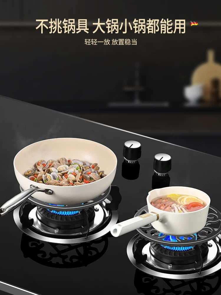 Qaz sobası sürüşməyə qarşı braket soba qaz sobası rəfi mətbəx kiçik qazan süd qabı sürüşməyə qarşı dörd-beş pəncəli universal qazan tutacağı
