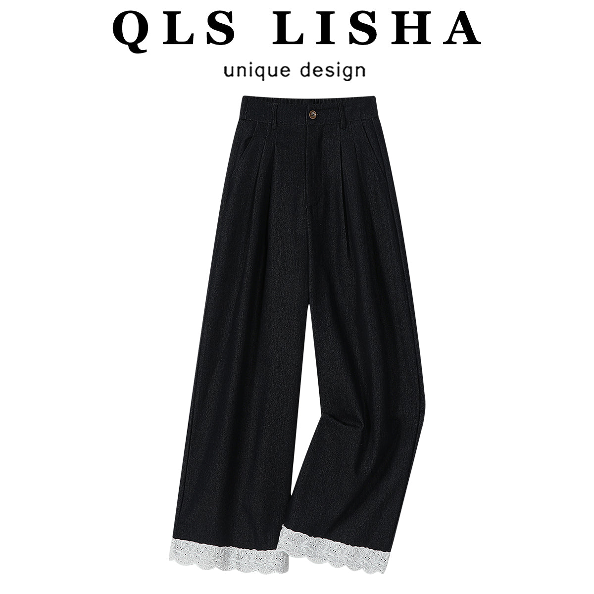 Qiaolisha-nın yeni yaz və payız üslubunda qadınlar üçün geniş ayaqlı gündəlik şalvarlar, yüksək belli, arıqladıcı, unikal və super gözəl görünüşlü uzun şalvarlar