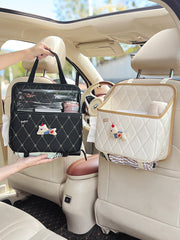 Cartoon style car tissue box, a multifunctional tissue organizer for the backs of car seats, is an essential item for organizing car interior items.