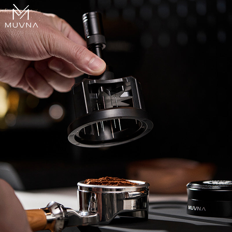Muweinatimo iynə tipli qəhvə tozu dispenseri espresso maşını iynə tipli qəhvə tozu aqlomeratları bərabər şəkildə qarışdırır və parçalayır