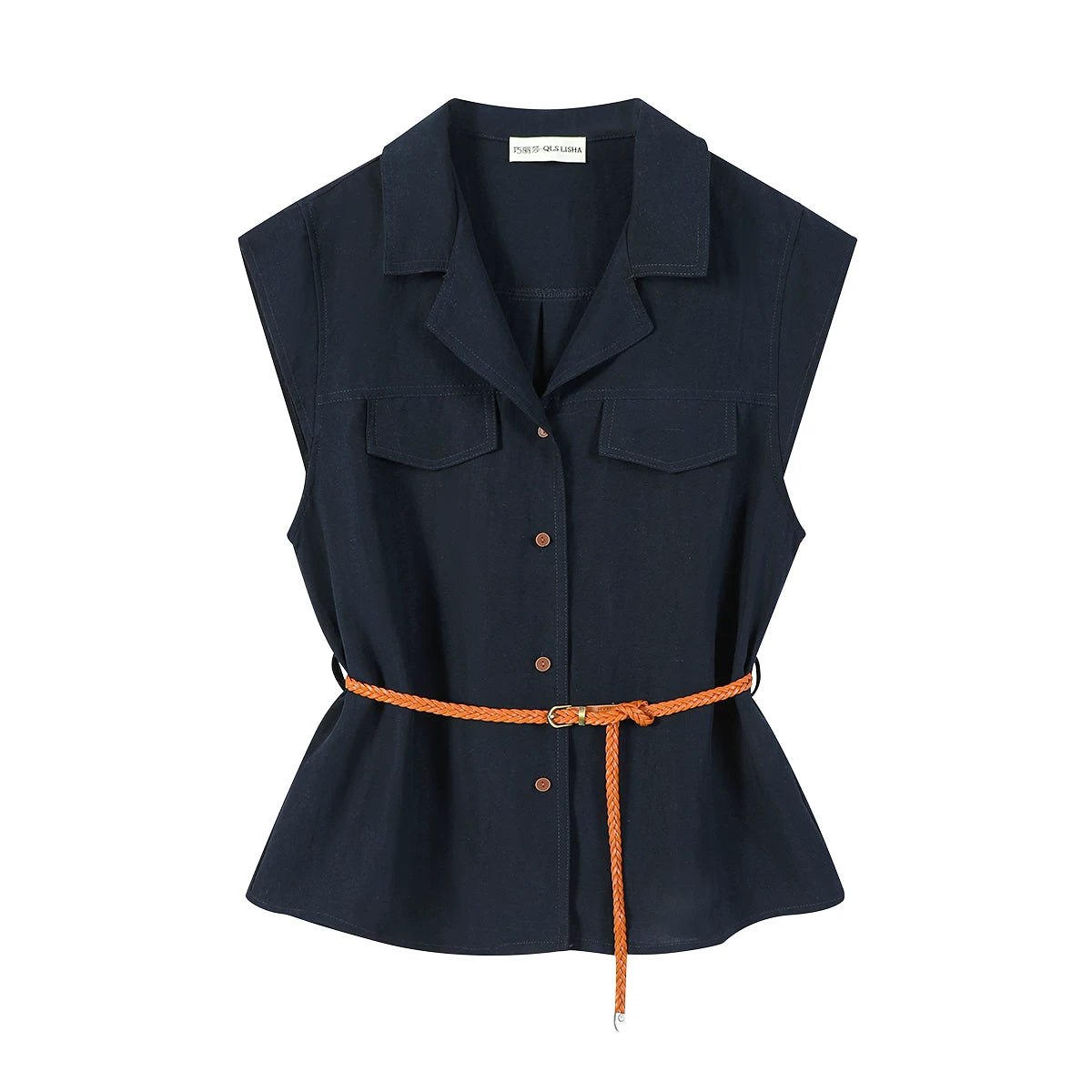 Cholisa Zərif İncə Formalı Qadın Köynəyi 2025 Yeni Stil, Yüksək Səviyyəli Fransız Qəşəng Görünüşü ilə Dəbli Qolsuz Top