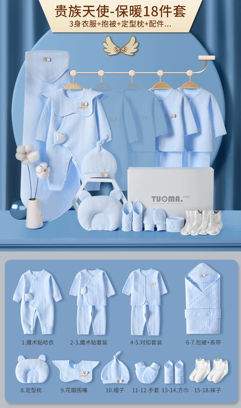 Körpə geyimləri, yeni doğulmuş körpələr üçün hədiyyə qutusu, təmiz pambıq dəsti, yeni doğulmuş körpələr üçün hədiyyələrin tam kolleksiyası, dolunay şənliyi və daha çox şey.