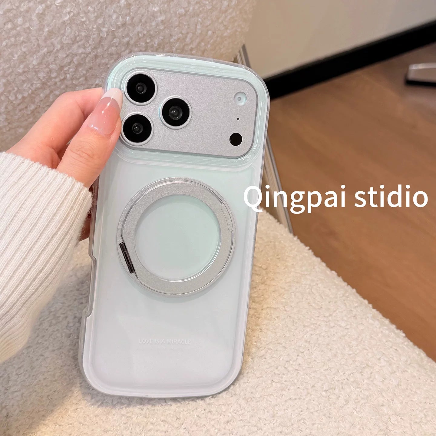 Yüngül üslubda ins Koreya üslubunda yüksək səviyyəli halo boyama qradiyenti bərk rəngli dayaq qabığı Apple 17promax mobil telefon qutusu iphone16pro yeni 15 qadın modeli 14 niş sadə 13 hər şey daxil sərt qabıq