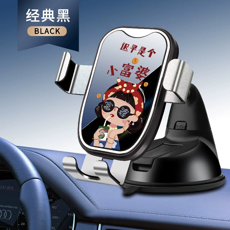 2024 New Car Phone Holder, Universal Suction Cup Navigation Mount, Gravity Controlled Phone Holder