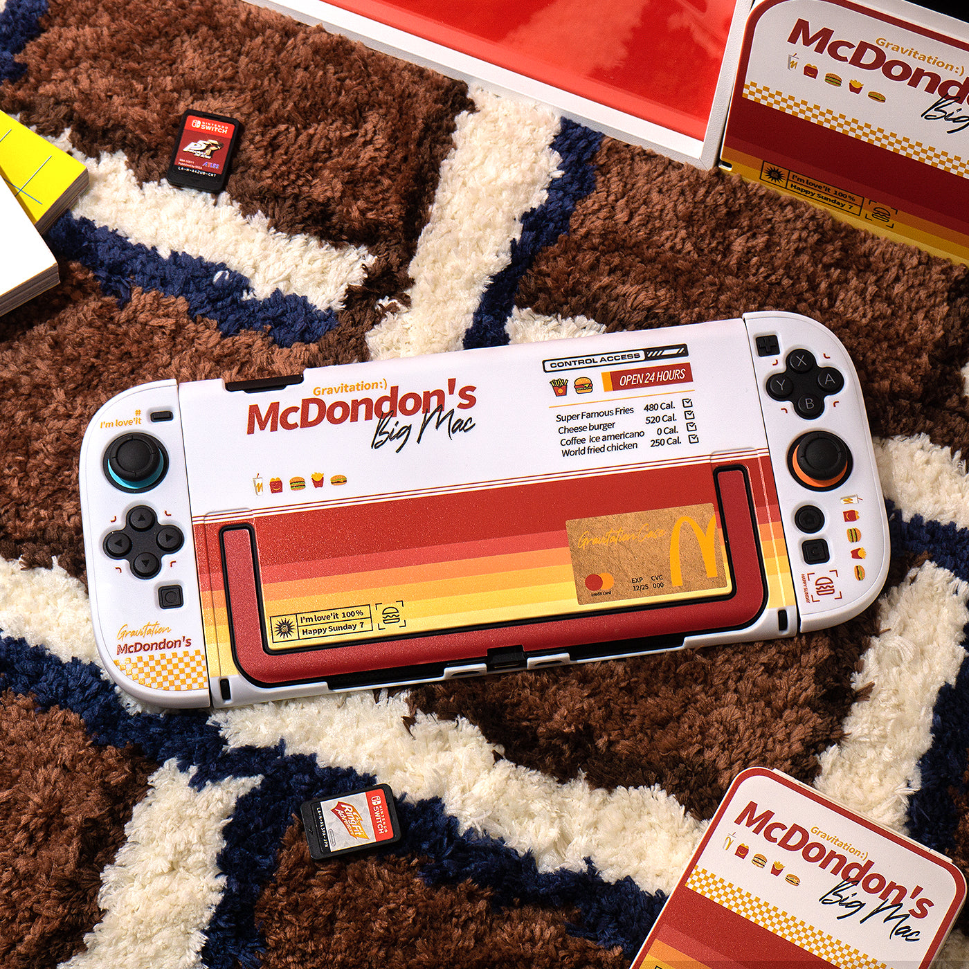 Orijinal burger qızartması switch2 qoruyucu qutu, keçidli qoruyucu qutu NS2 yumşaq və sərt qabıqlı Nintendo