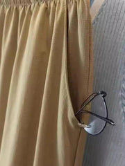 Kiçik armud formalı fiqurlar üçün böyük ölçülü qadınlar üçün 2026 yay yüksək belli düz ayaqlı, tez quruyan qısa hərəm gündəlik şalvarı