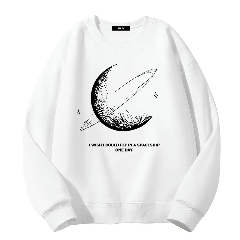 GLM Kişi və Qadınlar üçün Yun Astarlı Dəyirmi Yaxalı Sviter, Payız/Qış İstiliyi, Ağır Çəkili Stil, Amerika Boş Forması, Dəbli Brend Əsas Qat, Kişi Geyimləri