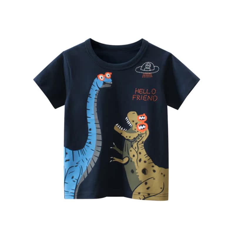INPEPNOW Yay Uşaq Geyimi Oğlan Tişörtü Pambıq Dinosa