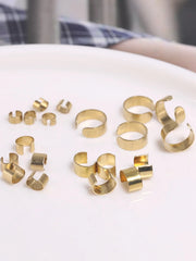 diy zərgərlik aksesuarları pirinç C formalı toqqa toqqa bilərzik boyunbağı zərgərlik ev əl işi materialları 10 ədəd