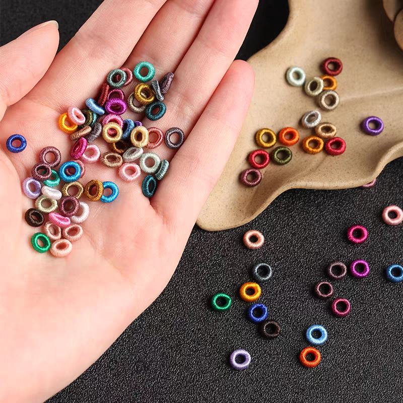 2 mm daxili diametrli sorunsuz rulon əjdaha düyünü Çin düyünü digər DIY zərgərlik aksesuarları əl boyunbağı rulon çəkmə halqası qızıl və gümüş