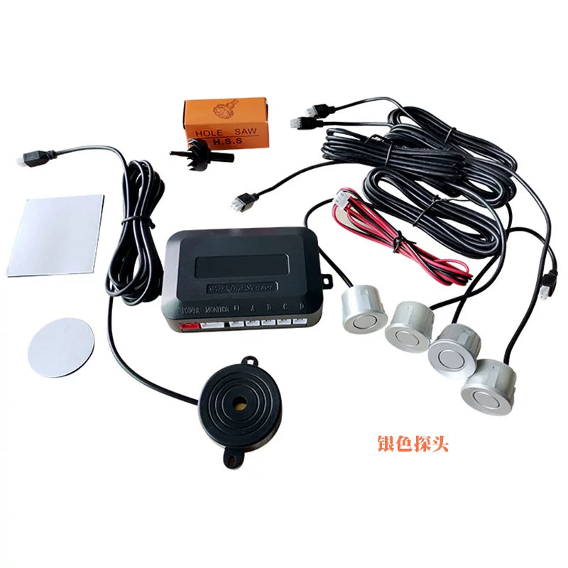 Kaiqisheng 12V Universal Avtomobil Park Sensoru Geriyə Sürmə Radarı 4 Zondlu Buzzer Sensoru