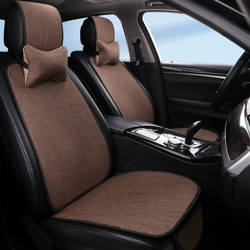 Avtomobil Yastığı Bütün İl Boyu Neytral Kətan Kiçik Bel Yay Nəfəs ala bilən Pambıq Kətan Sürüşməyən Sərin Yastıq Minimalist Oturacaq Örtüsü Oturacaq Yastığı