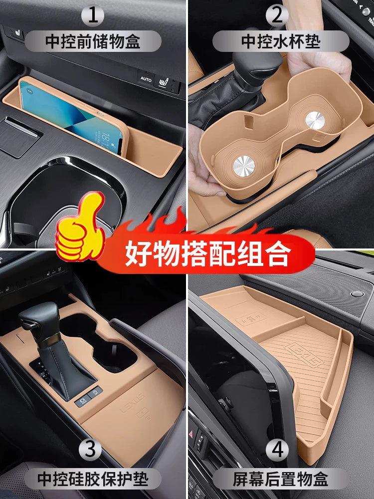 Custom Lexus ES200 ES300h center console display rear storage box modification dashboard storage box