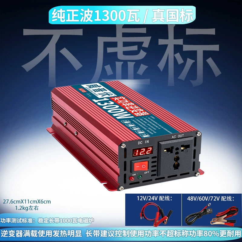 Saf Sinus Dalğası İnverteri 12v24v-dən 220V-ə qədər Avtomobilə quraşdırılmış Yüksək Güclü 48 V60v72 Neytral Əks Gərginlik