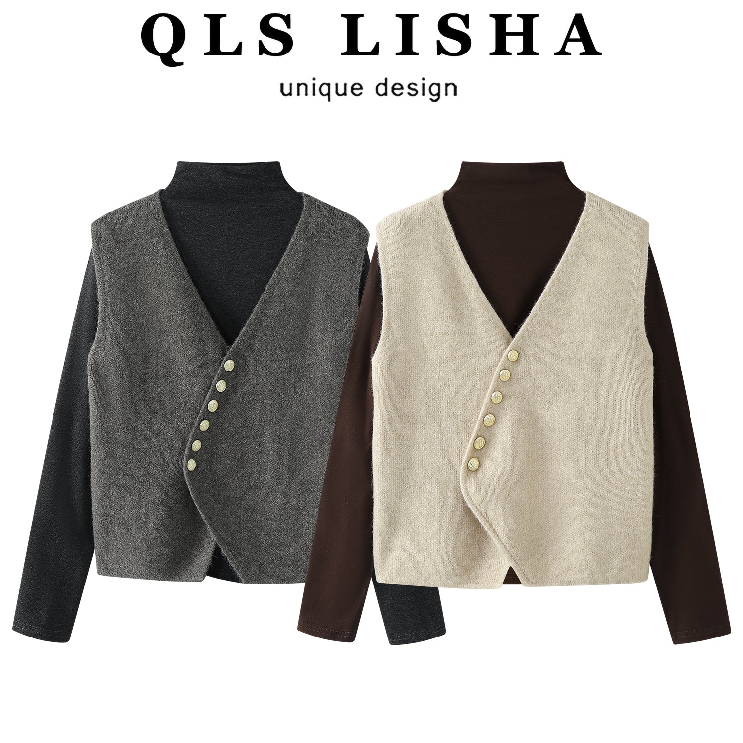 Payız və qış üçün Chorlisa sviter və hırka dəsti, rahat və zərif trikotaj geyimlərin tam dəsti.