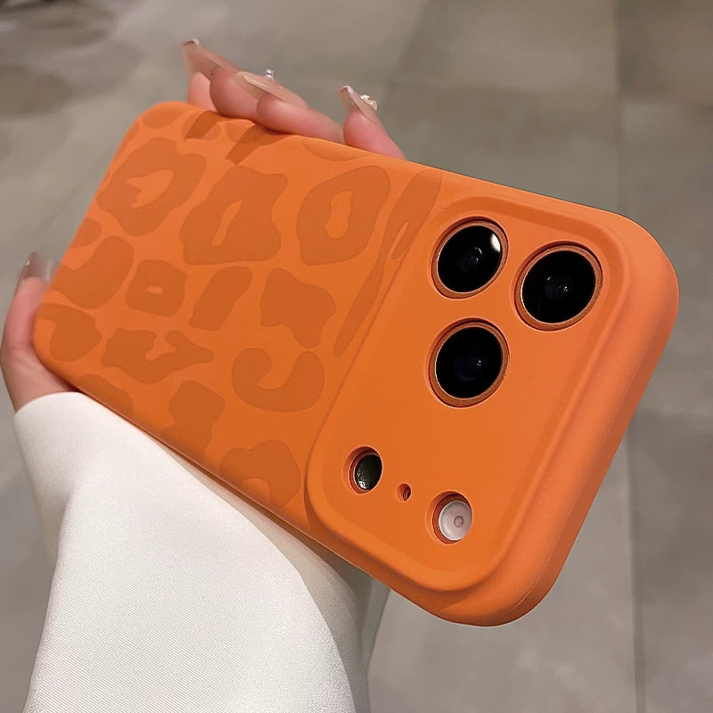 Yeni lazerlə həkk olunmuş bəbir naxışı iphone16promax cib telefonu qutusu Apple 17pro yeni maye silikon inteqrasiya olunmuş foto düyməsi ip17 seriyalı obyektiv hər şey daxil olmaqla yıxılmağa qarşı qoruyucu örtük qabığı