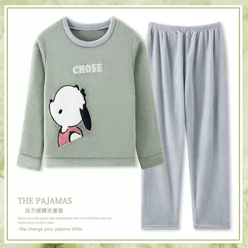 cütlük pijama dəsti qış qadın kişilər pijama ev geyimləri pijama