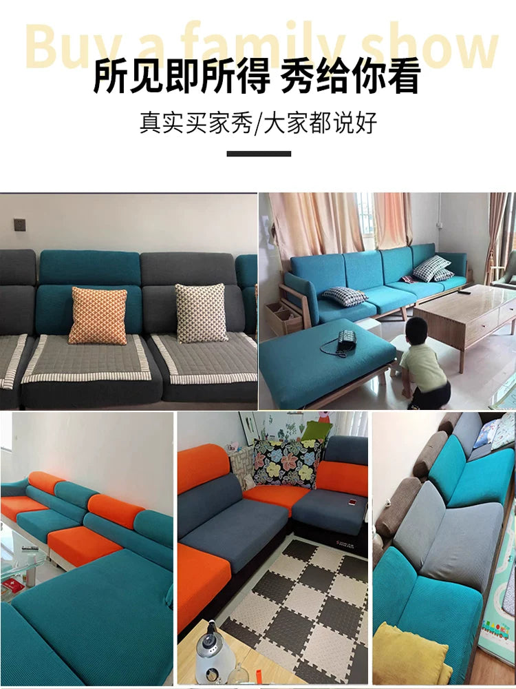Damalı elastik divan örtüyü, hər şey daxil kombinasiyalı divan yastığı örtüyü, arxalıq örtüyü, divan örtüyü, universal divan örtüyü, toz keçirməyən