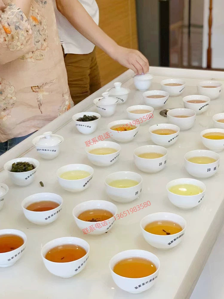 Yaşıl çaya baxış çay dəsti çaya baxış stəkanı oolong çayı ters çevrilmiş zəngvari baxış fincanı kasası standart 110ml qapalı kasa çaydanı