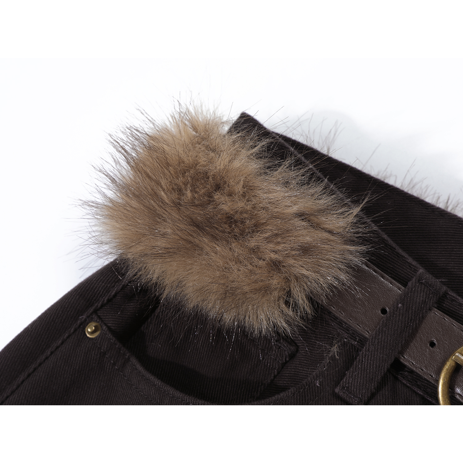 Cholisa 2026 Populyar Qəhvəyi Qadın Şalvarları, Yaz və Payız Retro Düz Ayaqlı Cins Şalvarlar, Qış Boş Geniş Ayaqlı Şalvarlar