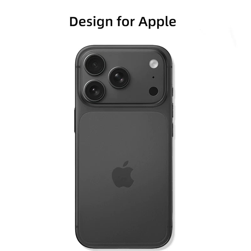 Apple 17promax üçün uyğundur ultra nazik şəffaf şaxtalı mobil telefon qutusu mavi iphone17pro yeni yüksək səviyyəli çılpaq metal hiss 17p mobil telefon qoruyucu örtüyü qadın niş sadə sərt silikon kişi yumşaq