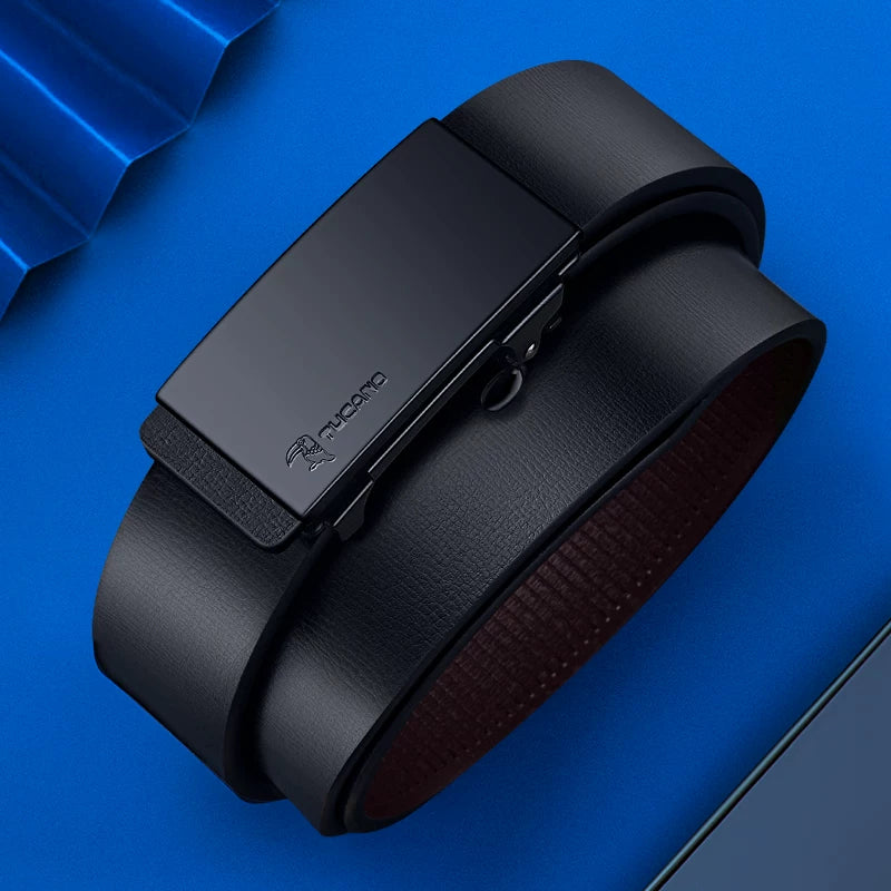 Woodpecker Kişi Dəri Kəmər, Dişsiz, Daxili Geyim, Avtomatik Toka, Dəbli Gənc Kişilər üçün İşgüzar Şalvar Kəməri, Orijinal Dəri