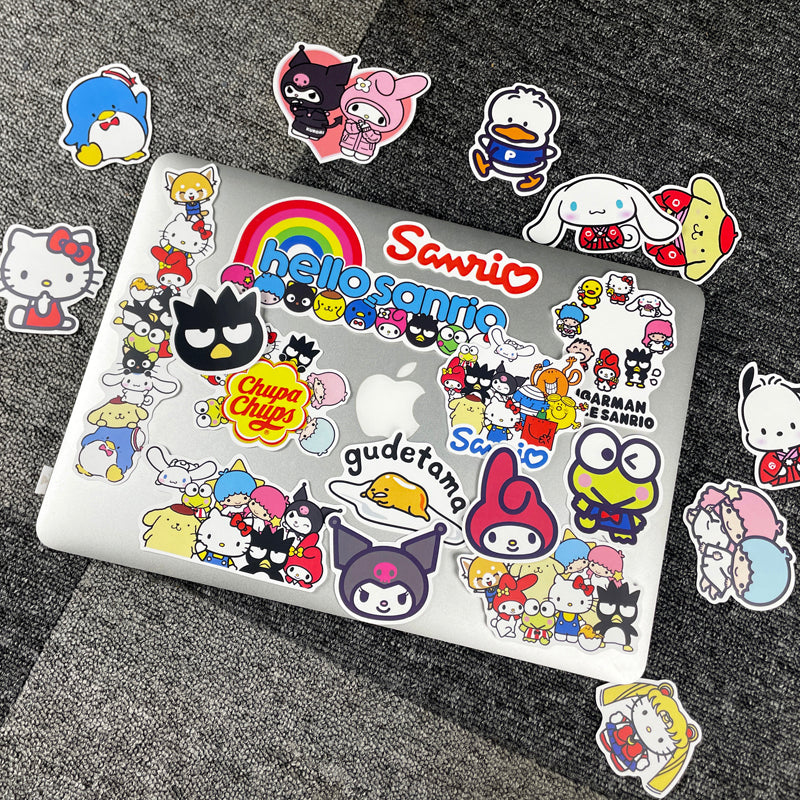 Sanrio pudinq iti böyük qulaqlı it sərin pinqvin yumurtası iri gözlü qurbağa cizgi filmi noutbuk çamadanı stiker rəsm