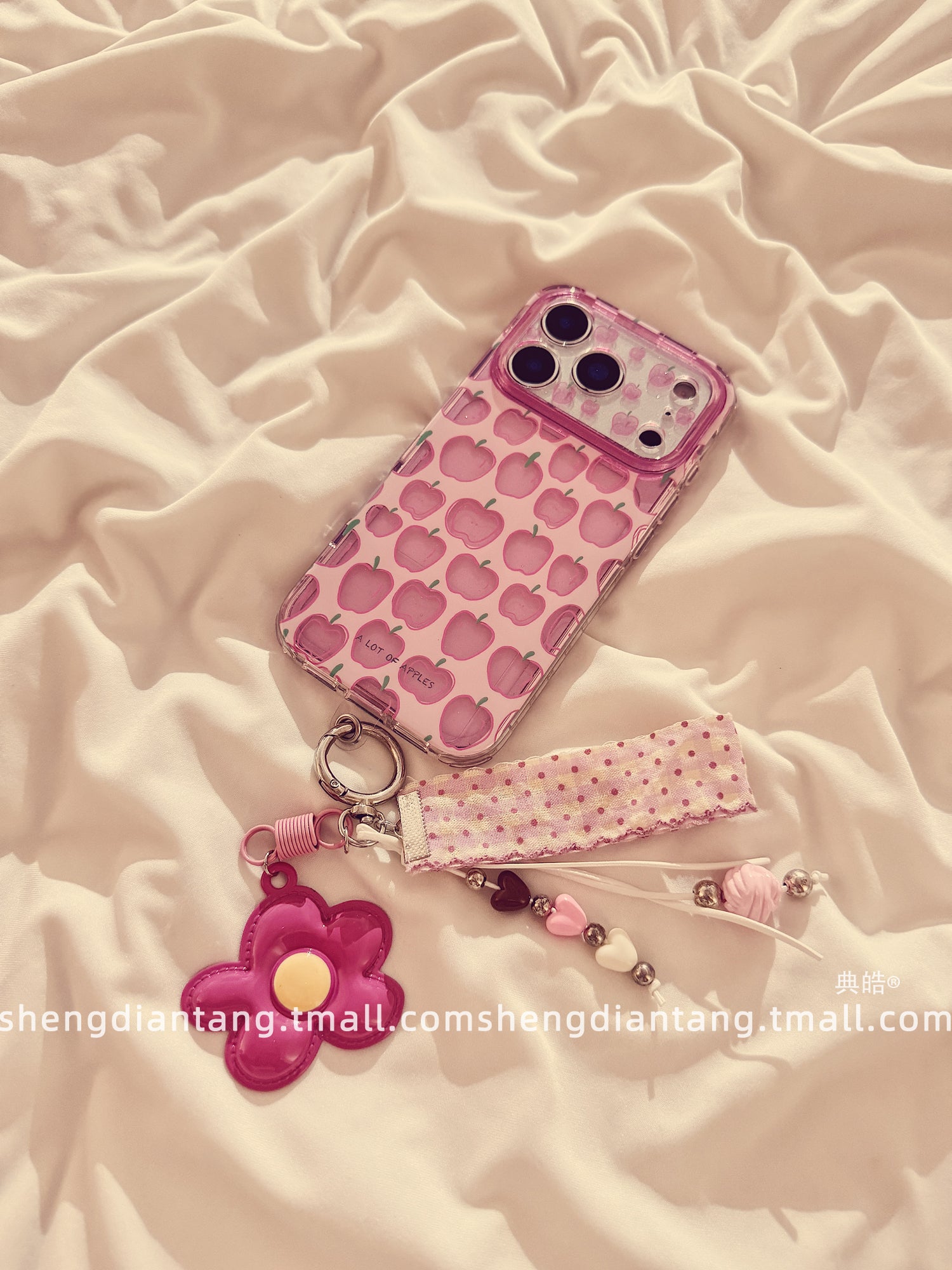 Niş ikiqat çəhrayı Apple Apple 17ProMax cib telefonu üçün qab iphone17 yeni 16pro girl 15 kreativ 14 qabaqcıl qadın modeli 16promax yumşaq silikon qoruyucu örtük zənciri