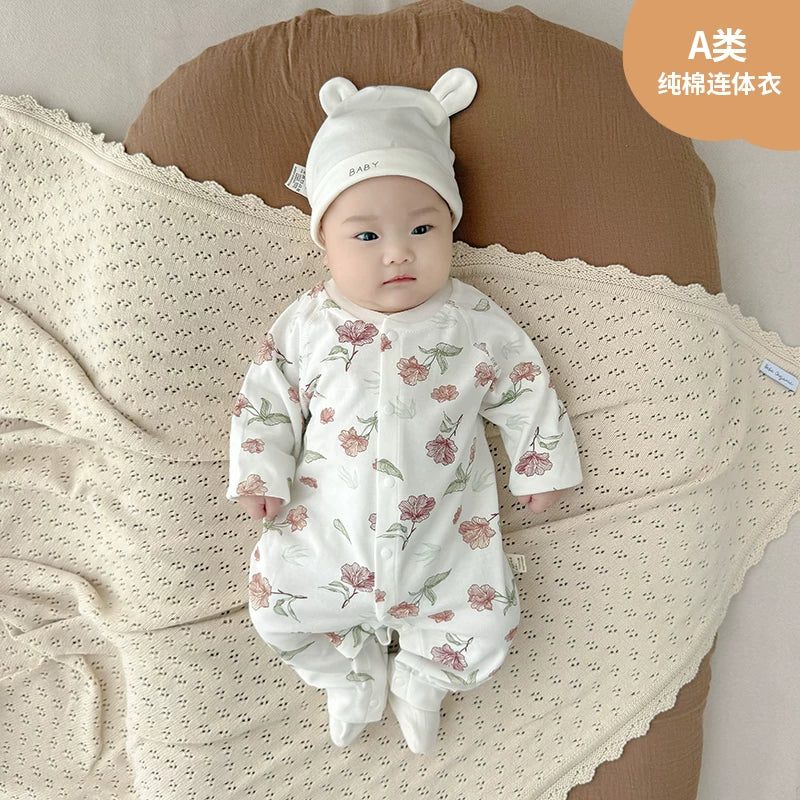 Payız, oğlan və qız uşaqları üçün körpə geyimləri, pijamalar, yeni doğulmuş körpələr üçün alt paltarları, yaz və payız üslubları, təmiz pambıq əsas təbəqə, erkən payız geyimləri