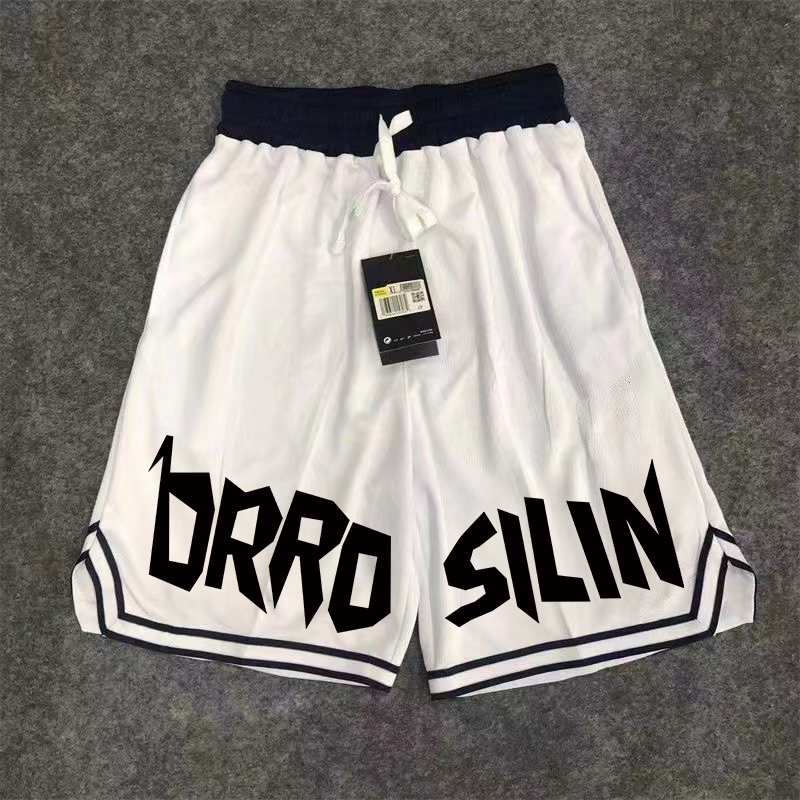 Amerikanın yeni moda markası yüksək küçə basketbolu tez quruyan oğlanlar üçün təsadüfi yay şortları boş idman şalvarları beş dörddəbir şalvar top şalvarları