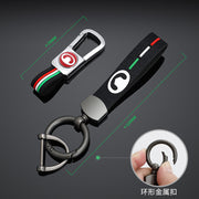 Personalized metal car key chain, unisex creative pendant, key chain, high-end glow-in-the-dark universal key lanyard