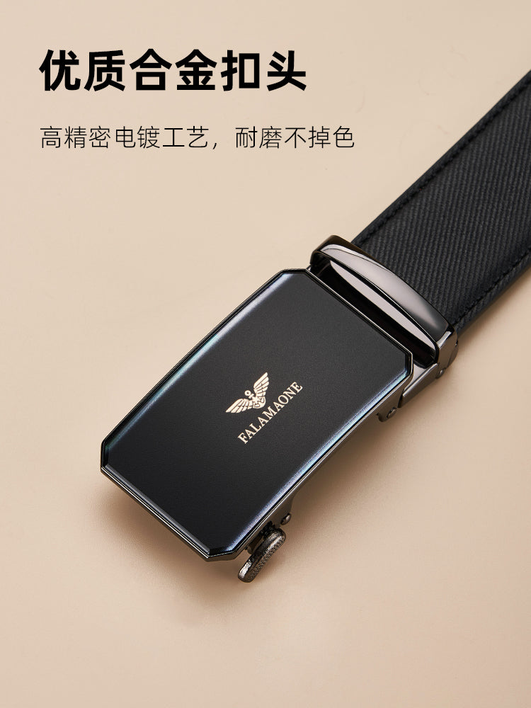 Falley Armani Kişilər üçün Orijinal Dəri Avtomatik Toka Gündəlik Moda Kəməri Çoxfunksiyalı Şalvar Kəməri Yüksək Səviyyəli Hədiyyə Şalvar Kəməri