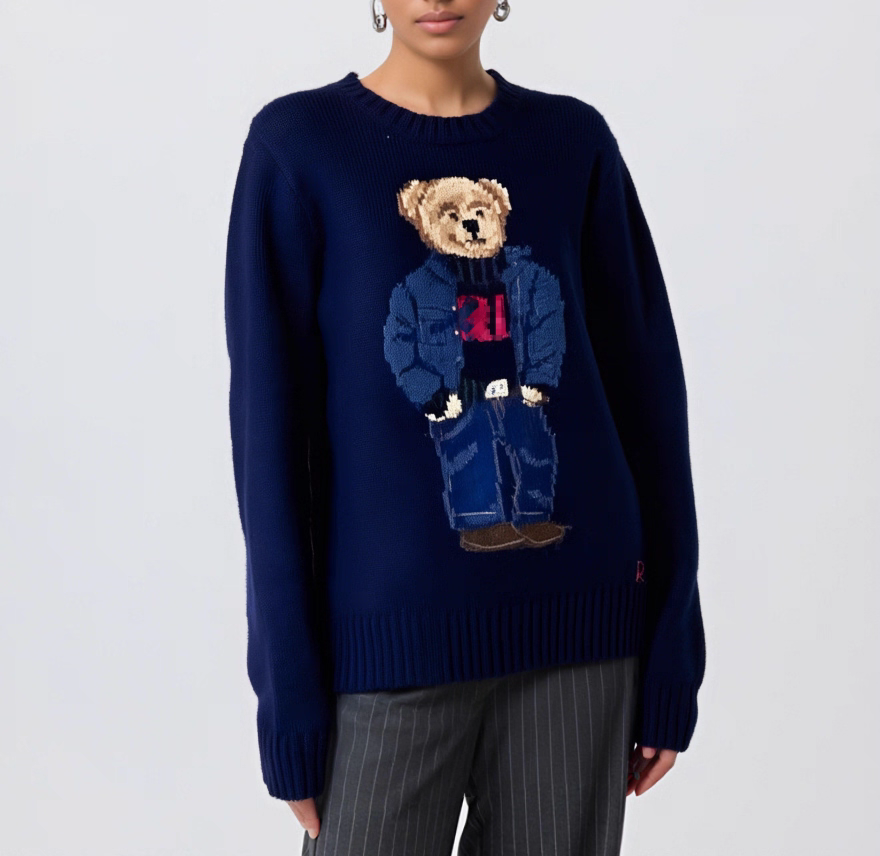 Qadın Sviteri R*L Saf Pambıq 2025 Erkən Yaz Ayı Trikotajı