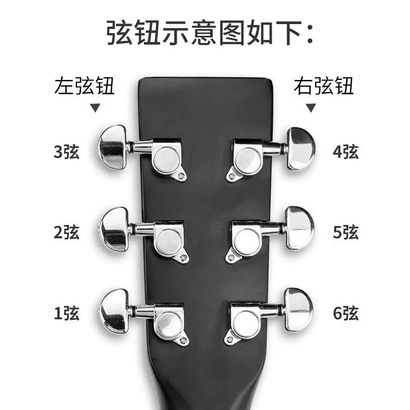 Xalq gitara tənzimləyicisi düyməsi, universal dirək, gümüş akustik gitara simli bükmə, tam qapalı tuner aksesuarı - 2