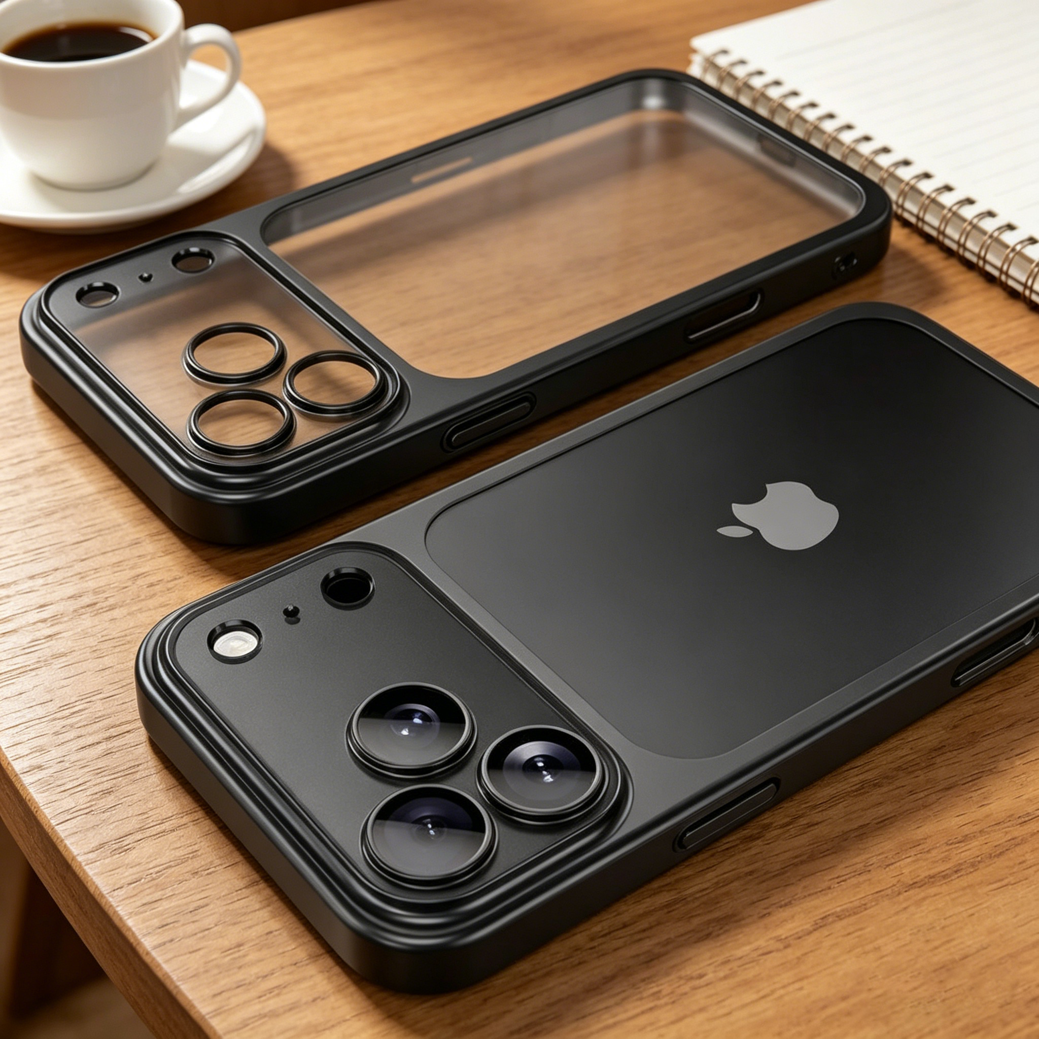 Apple 17pro mobil telefon qutusu üçün uyğun yüksək dərəcəli titan qara 16promax yeni şaxtalı dəri hissi iPhone15pro linza filmi 14plus hər şey daxil anti-payız 13:00 ultra nazik şəffaf kişilər və qadınlar yay