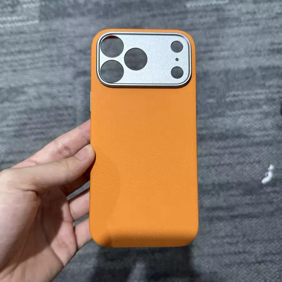 [Daxili süni intellektlə işləyən kamera çekim düyməsi] Apple iPhone 17 Pro Max dəri maqnit telefon korpusu, iPhone 16 Pro yüksək keyfiyyətli dəri qoruyucu korpus, düşməyə davamlı orijinal dəri, 16p simsiz şarj ilə uyğun gəlir.