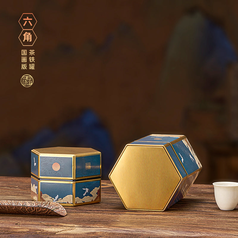 Yeni böyük və kiçik möhürlənmiş dəmir qutular qara çay yaşıl çay Longjing universal çay qutuları retro milli üslubda qablaşdırma qalay qutusu