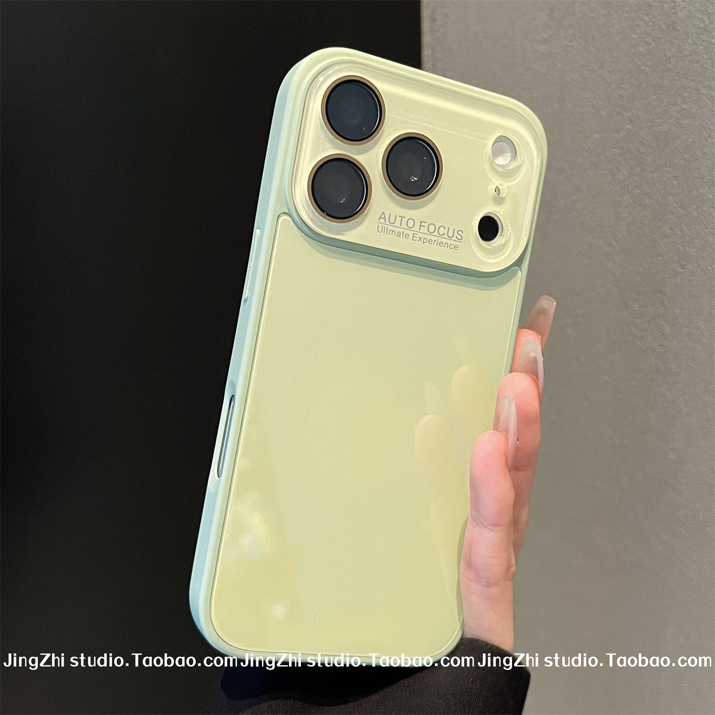 [Yay buzuna bənzər soyuducu şüşə qabıq] Apple 17promax mobil telefon qutusu üçün uyğun nanə yaşılı yeni iPhone15 sadə 16promax lens hər şey daxil maye 14 düşməyə qarşı 13/12