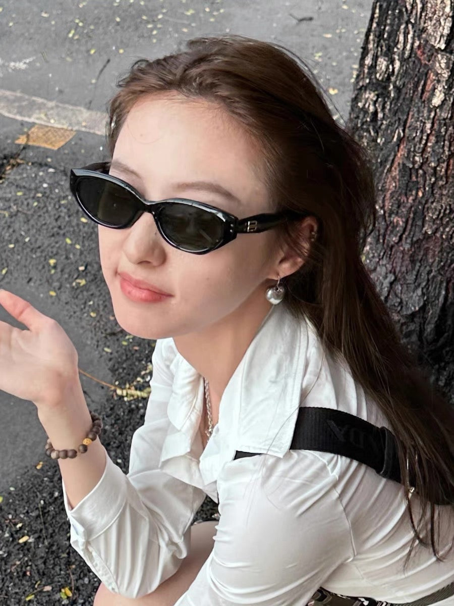 Dayuan's Sunny Jennie eyni stil gm günəş eynəyi qadınların UV əleyhinə günəşdən qoruyucu pişik gözü yüksək səviyyəli günəş eynəyi