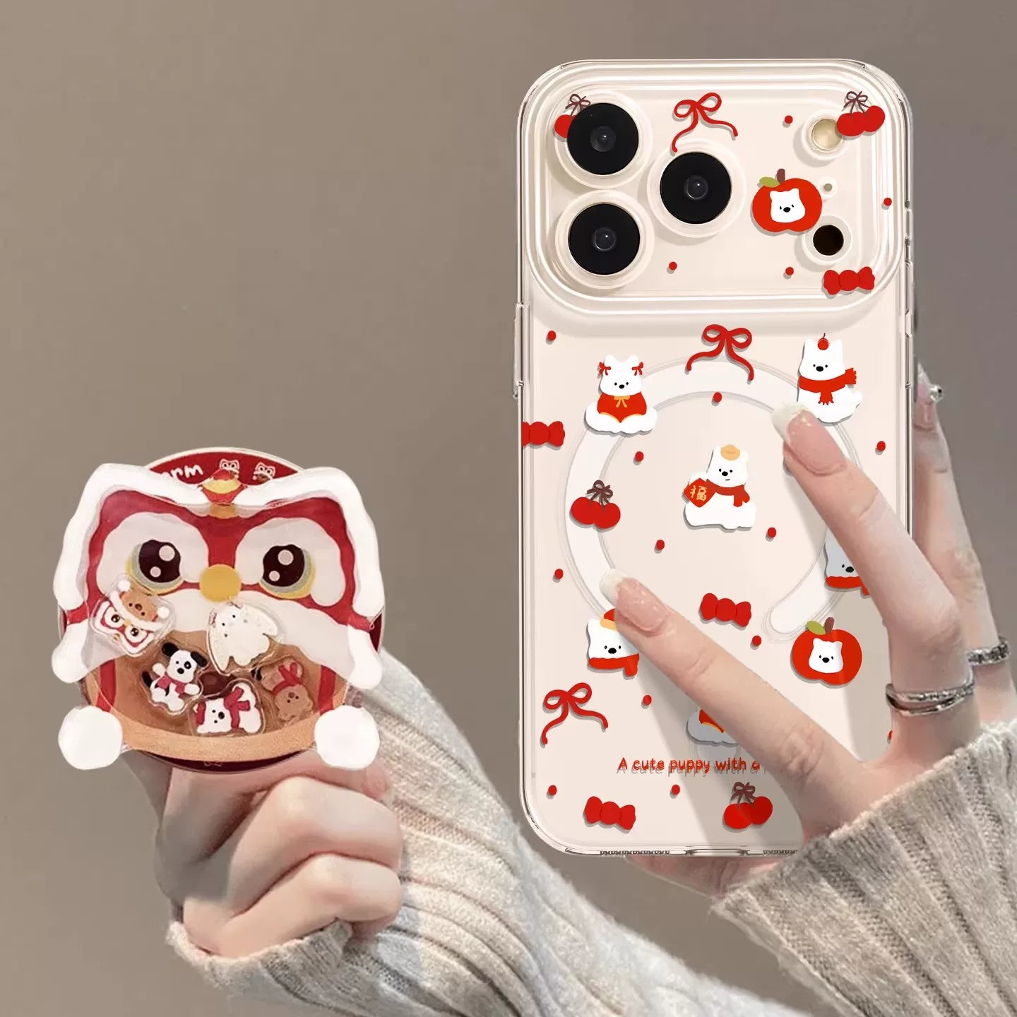 Uston Apple 17promax mobil telefon qutusu üçün uyğundur, maqnit emiş iphone17 sevimli 17air super gözəl görünüşlü 14 sıçrayan mürəkkəb pomidor 13 şəffaf düşməyə qarşı 15pro stendli 17pro tam örtüklü