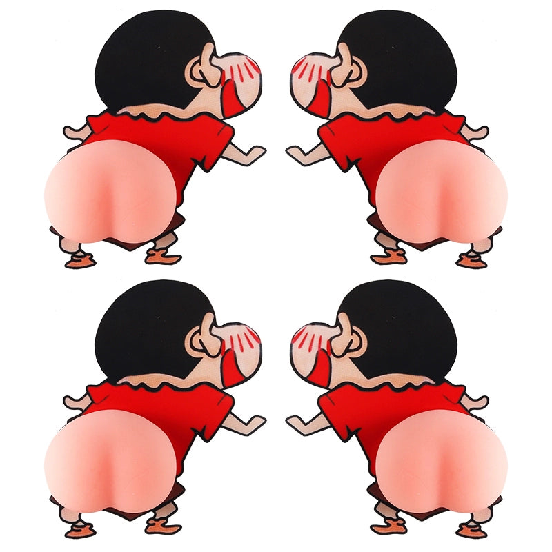 Crayon Xiaoxin avtomobil qapısı toqquşmaya qarşı stikerlər avtomobil sevimli çimdik butt silikon bamper zolağı açıq qapı anti-cızıq silmək dekorativ etiket