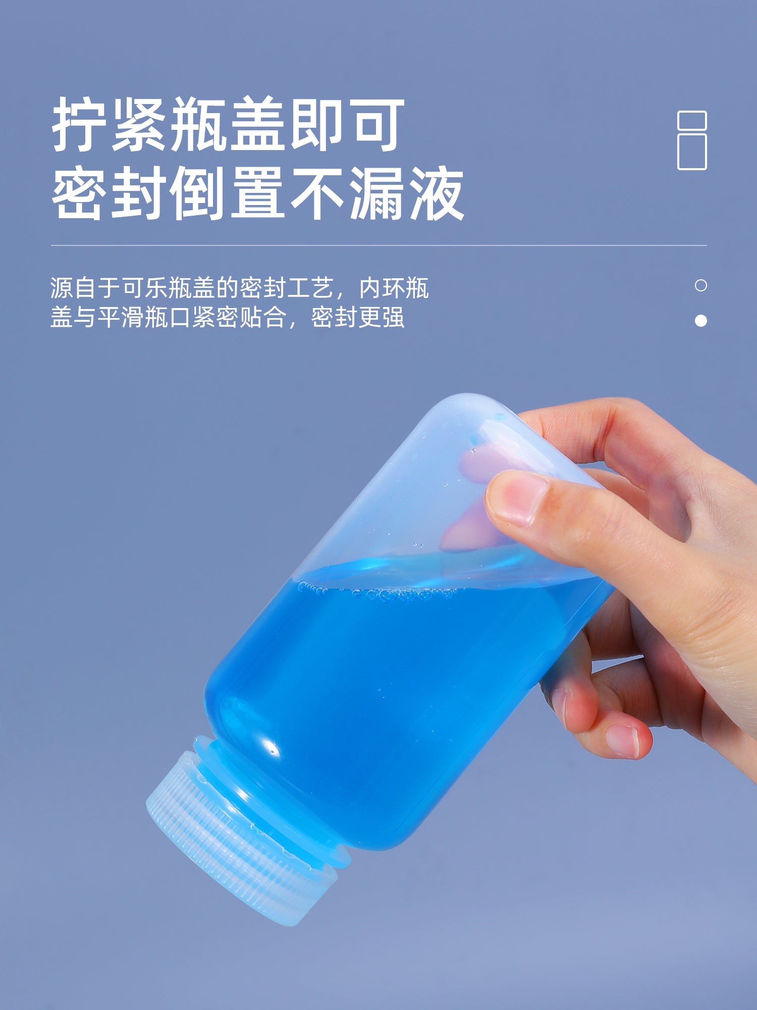 Qatılaşdırılmış plastik şüşə böyük ağız şüşəsi turşuya və qələvilərə davamlı möhürlənmiş reagent şüşəsi 5g 250/50ml500ml 1Lpp plastik şüşə