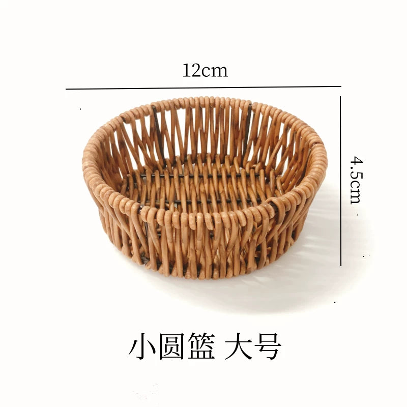 İmitasiya rattan qəlyanaltı səbəti, kartof qızartması boşqab, bulka, fıstıq, qovun toxumu, qəlyanaltı boşqab, qəlyanaltılar, buxarda hazırlanmış çörək səbəti, meyvə hövzəsi, tərəvəz səbəti