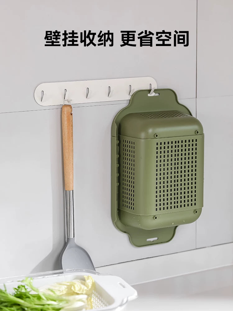 Lavabo hövzəsi drenaj səbəti geri çəkilə bilən iki qatlı tərəvəz səbəti mətbəx meyvə və tərəvəz lavabo drenaj səbəti plastik məişət yeni model