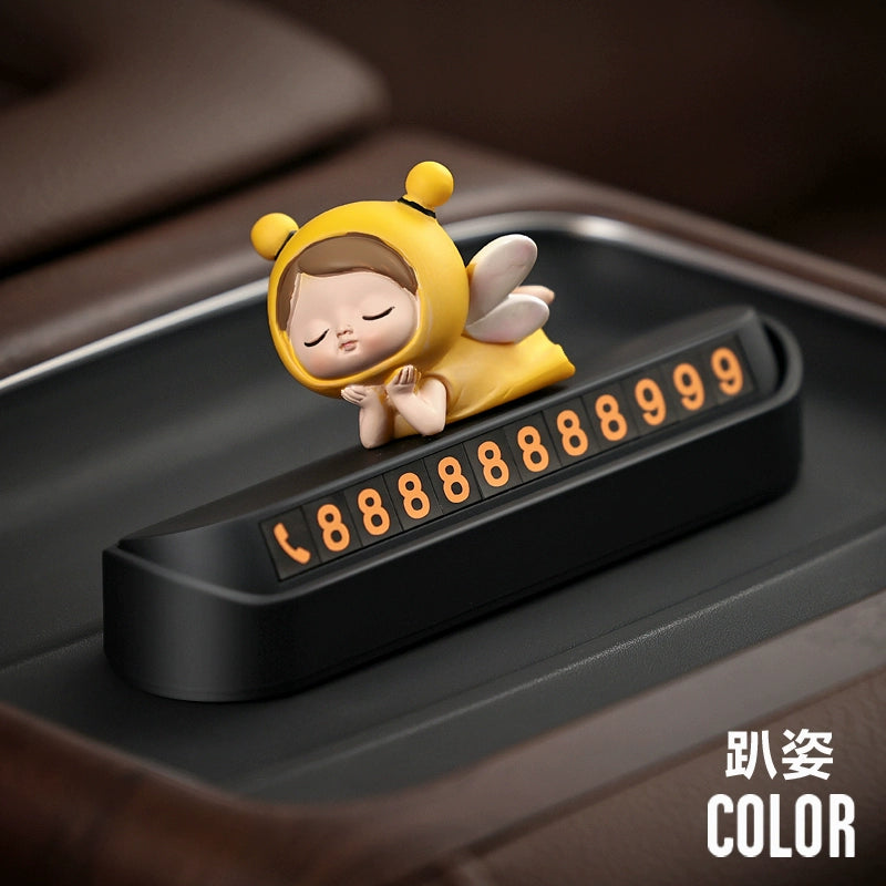 Elf Avtomobil Müvəqqəti Dayanacaq İşarəsi Avtomobil Avtomobil Hərəkət edən Telefon Nömrəsi İşarəsi Sevimli İnteryer Qızlar üçün Dekorasiya Təchizatları