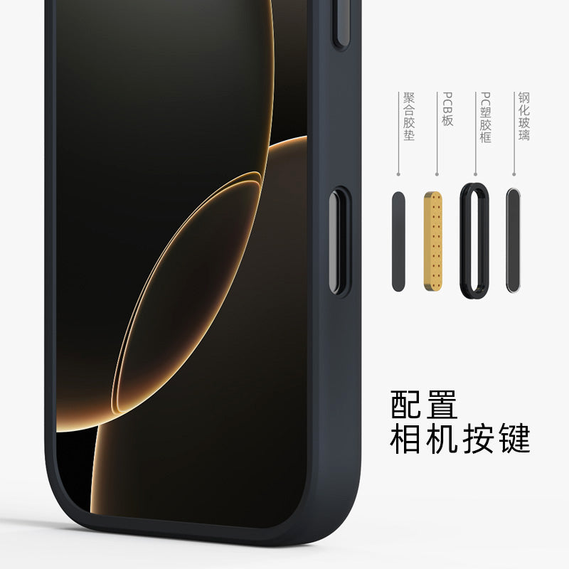 [Foto düyməsi ilə konfiqurasiya edilmişdir] FUTUREMADE Apple 16ProMax maqnit cib telefonu üçün uyğundur Phone16Pro/16Plus qoruyucu qutu MagSafe şaxtalı düşməyə qarşı hər şey daxil olmaqla dəri hissi ilə örtüyü