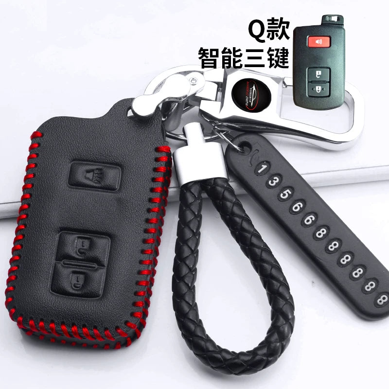 Toyota açar üzlükləri, Levin, Camry, Highlander, RAV4, Avalon və Corolla avtomobil açar üzlükləri, orijinal dəri üçün uyğundur.